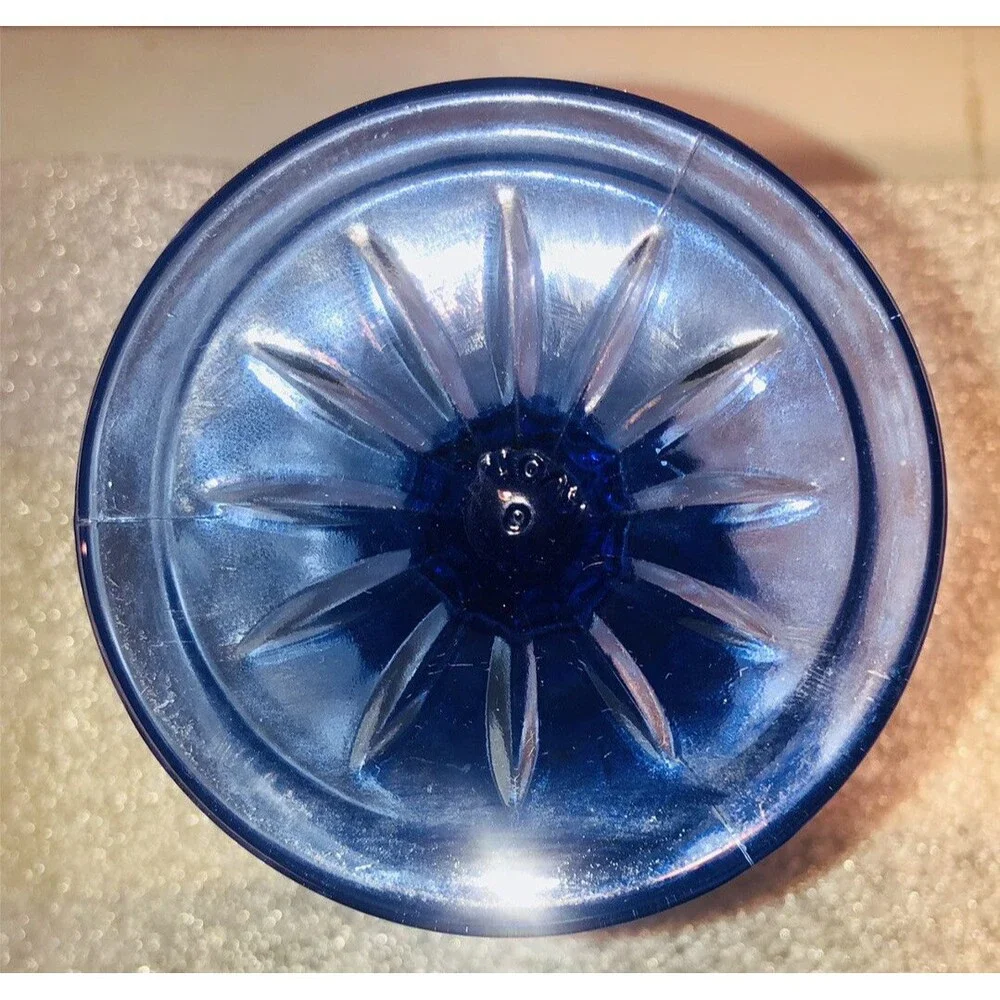 Vintage Avon Fostoria Blue Martha Washington Goblet Cobalt Blue
